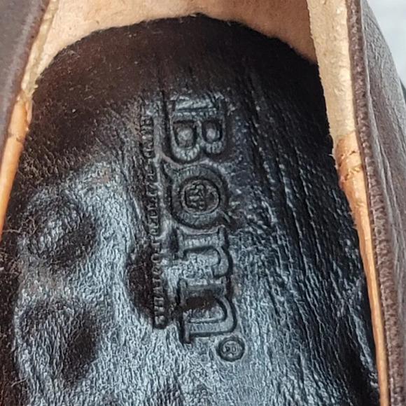 Born Womens‎ 8.5 Toby II Casual Slip On Wedge Clogs Brown Leather Nursing Shoes - Picture 9 of 9